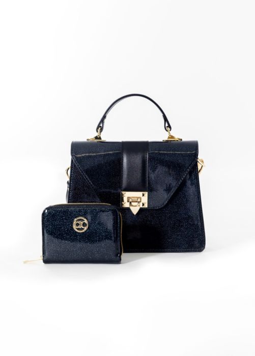 Set - Allegria Handtasche – Onyx Nero + Geldbörse Set - Allegria Handtasche – Onyx Nero + Geldbörse