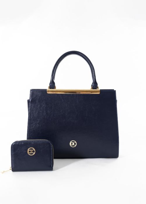 Set – Classe Handtasche – blu notte/oro + Geldbörse Set – Classe Handtasche – blu notte/oro + Geldbörse